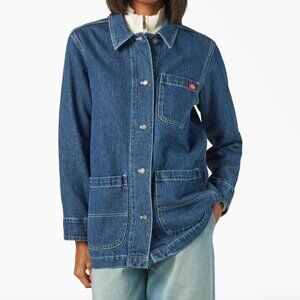 Dickies Women’s Relaxed Fit Denim Chore Coat size Small